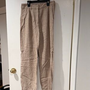 Old Navy Women's Tan Linen Trousers